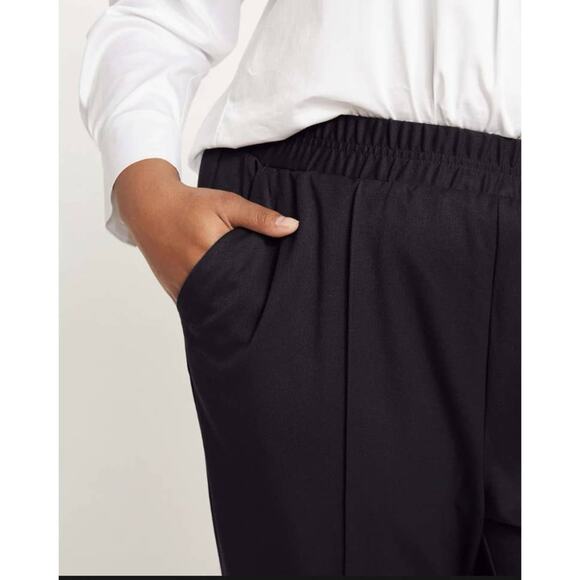 Universal Standard Women's Mock Workwear Pants Joggers Black Size Small 14-16 - Picture 3 of 9